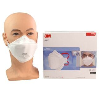 1863_box_and_head_1863.jpg 3M 1863+ Aura Unvalved FFP3 Mask - Box of 20
