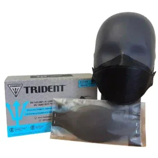 Regular Box of 20 - Project 3 Black FFP3 Mask By Trident