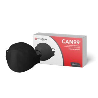 cann99blackmaskandbox.jpg CAN99™ Black - Advanced Headband Respirator Face Mask